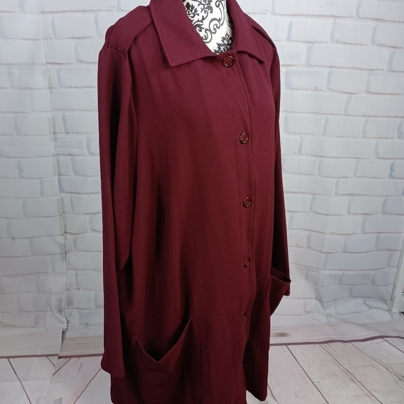 OSOS women's long sleeve stretch button front cardigan size 20 pockets NWT b24 - Picture 5 of 10